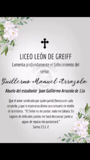 Sentidas condolencias