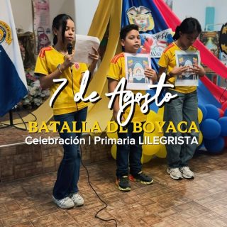 🇨🇴📚 Celebración del 7 de Agosto en Primaria 📚🇨🇴

El Liceo León de Greiff conmemoró el 7 de agosto en la sección de primaria, resaltando la importancia de la Batalla de Boyacá como símbolo de libertad y unión nacional. ⚔️✨
Los estudiantes participaron en actividades pedagógicas, presentaciones artísticas y reflexiones que fortalecieron su identidad colombiana y el orgullo por nuestra historia. 💙💛❤️ #somoslilegre #liceoleóndegreiff #7deagosto #diaespecial