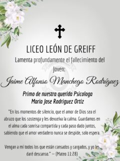 Sentidas condolencias #somoslilegre #somoscomunidad #liceoleóndegreiff