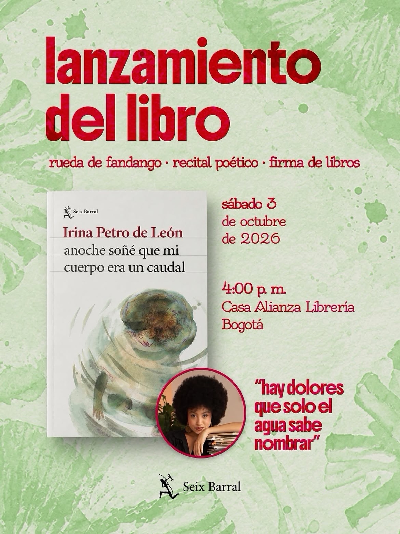 ¡Orgullo de nuestra comunidad! 📚✨
Desde toda la comunidad lilegrista queremos felicitar de corazón a la señorita Irina Petro de León por el lanzamiento de su libro «anoche soñé que mi cuerpo era un caudal» (Seix Barral). Celebramos tu talento, tu voz y este gran logro literario que nos llena de profunda admiración.

¡Muchos éxitos en este camino de letras! 🌿

@irinapetrod 
#IrinaPetroDeLeón #comunidadlilegrista #orgullolilegrista #seixbarral #lanzamientodelibro