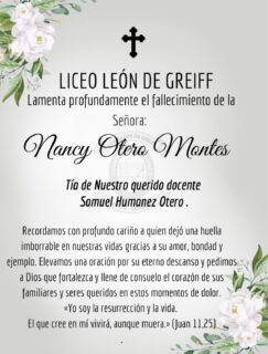 Sentidas condolencias #somoslilegre #liceoleóndegreiff #somoscomunidad #condolencias