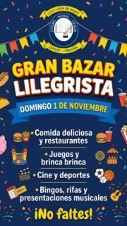🎉 ¡Este domingo 1 de noviembre tenemos una cita imperdible en el Gran Bazar Lilegrista! 🎪✨

Prepárate para vivir un día increíble en familia lleno de alegría y sorpresas. Tendremos deliciosa gastronomía, restaurantes, brinca brinca, cine, deportes, bingos, rifas, juegos y presentaciones musicales en vivo. 🍔🎶🎬⚽

¡No te quedes en casa y acompáñanos a celebrar juntos como comunidad! Te esperamos en el Liceo León de Greiff. ¡No faltes! 💙💛
#GranBazarLilegrista #liceoleóndegreiff #comunidadlilegrista #cerete #familialilegrista